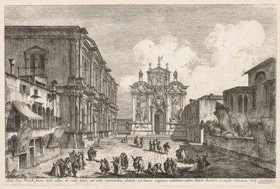 Vistas de Veneza: Campo S. Rocco, 1741. de Michele Marieschi