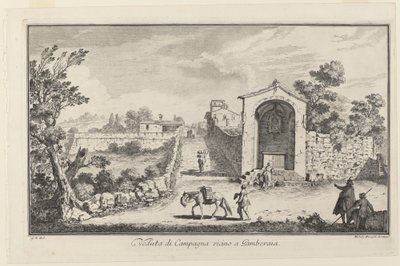 Vista do Campo perto da Gamberaia de Michele Marieschi after Giuseppe Zocchi