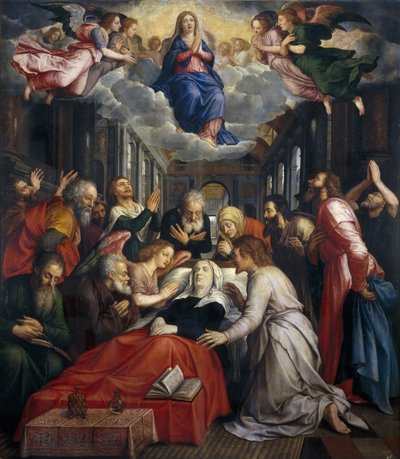 A Morte e a Assunção da Virgem por Coxcie de Michiel I Coxie or Coxcie