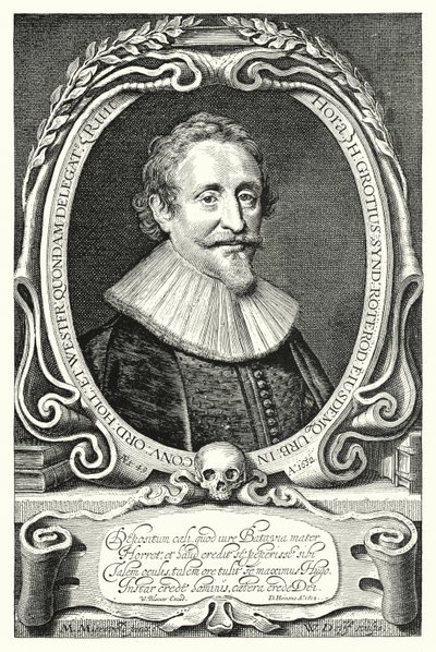 Hugo Grotius, jurista holandês, teólogo; filósofo e autor (gravura) de Michiel Jansz. van (after) Miereveld