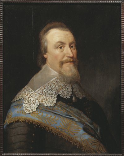 Retrato do Conde Axel Oxenstierna (Oxenstjerna) (1583-1654), de Mierevelt (Mierveld, Mireveldt), Michiel Jansz. van, Workshop de . Óleo sobre madeira. Dimensão : 74x57,5 cm. Nationalmuseum Estocolmo de Michiel Jansz. van (studio of) Miereveld