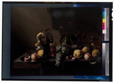 Natureza morta com frutos e uvas de Michiel Simons