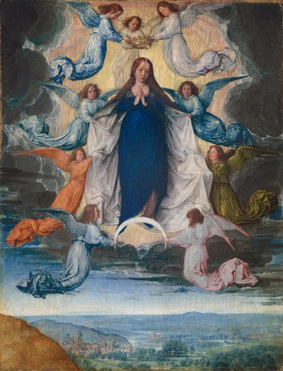 A Assunção da Virgem, c.1500 (óleo sobre painel) de Michiel Sittow
