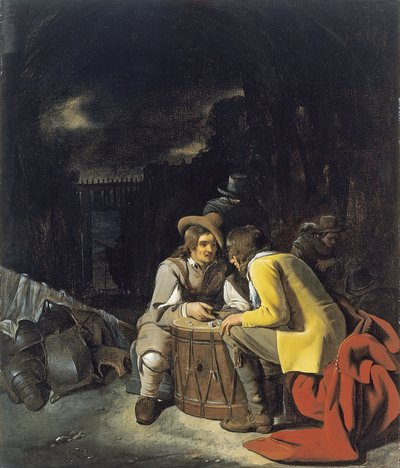 Soldados jogando dados de Michiel Sweerts