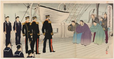 Rendição do Almirante Ding Ruchang, Comandante da Frota Beiyang, após a queda de Weihaiwei de Migita Toshihide