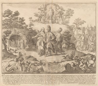 Enéias e a Sibila Cumeana, para o Festival "Chinea" de Miguel de Sorellò after Francisco Preciado