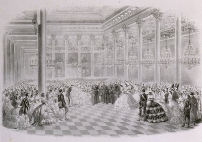 Baile no Salão da Assembléia da Nobreza da Rússia por ocasião da coroação do Imperador Al de Mihaly von Zichy