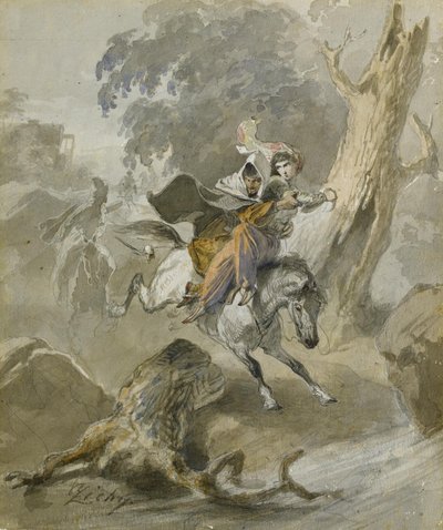 O seqüestro da série Scènes du Caucase de Mihaly von Zichy