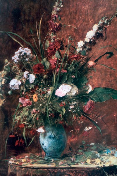 Grande flor ainda vida, 1881 de Mihály Munkácsy