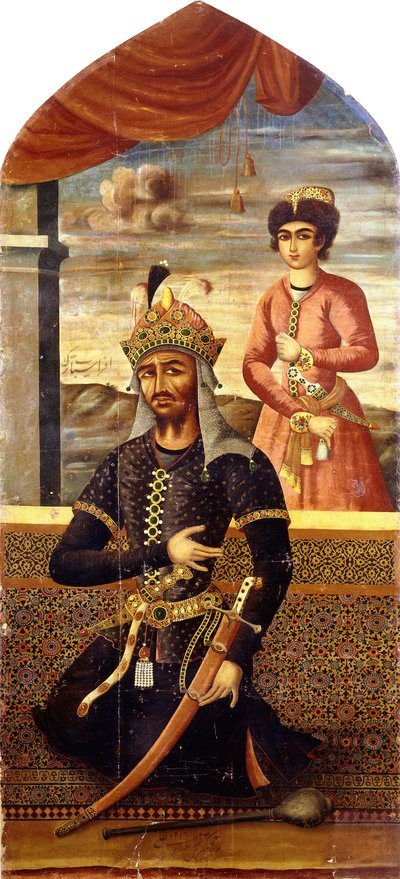 Retrato de Afrasiyab, rei de Turan, c.1803-4 de Mihr Ali