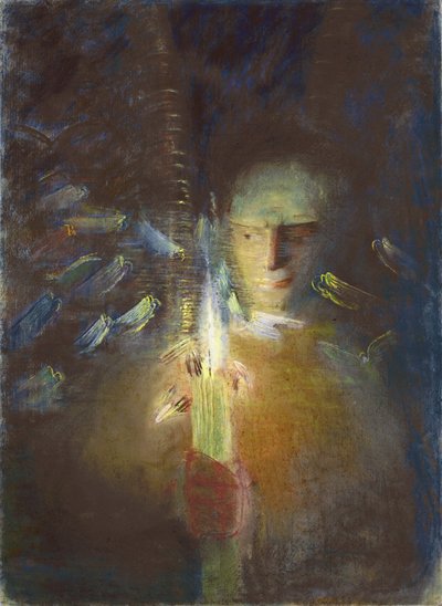 The Truth par Ciurlionis, Mikalojus Konstantinas (1875-1911). Pastel sobre papel, tamanho : 91x66,8 de Mikalojus Konstantinas Čiurlionis