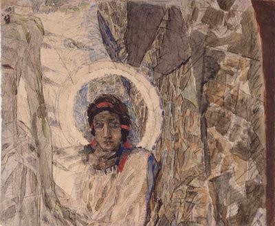Cabeça dos anjos, 1887 de Mikhail Aleksandrovich Vrubel