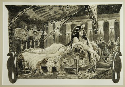 Cleópatra na cama, 1899 de Mikhail Aleksandrovich Vrubel