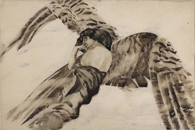 Demônio Voador, 1890-1891 de Mikhail Aleksandrovich Vrubel