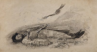 Ilustração do poema Ismail-Bey de M. Lermontov, 1889-1891 de Mikhail Aleksandrovich Vrubel