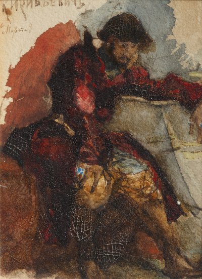Ilustração do poema A canção do comerciante Kalashnikov de M. Lermontov, década de 1880 de Mikhail Aleksandrovich Vrubel