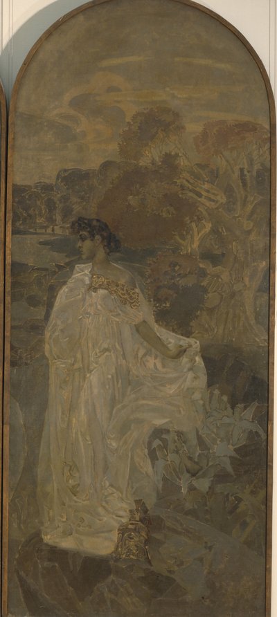 Tríptico de Minerva O Julgamento de Paris, 1893 de Mikhail Aleksandrovich Vrubel