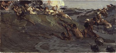 Jogando naiads e tritões, 1899 de Mikhail Aleksandrovich Vrubel