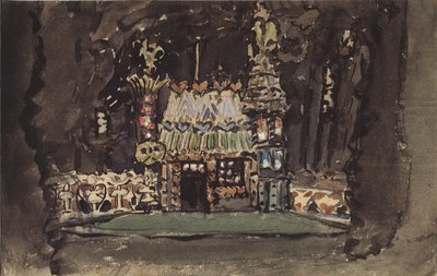 Cenografia da ópera Hansel und Gretel de E. Humperdinck, 1895 de Mikhail Aleksandrovich Vrubel