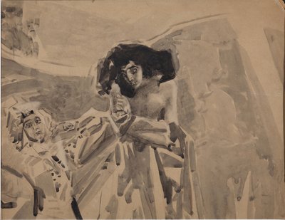 Tamaras Dance. Ilustração do poema O Demônio, de Mikhail Lermontov, 1890-1891 de Mikhail Aleksandrovich Vrubel