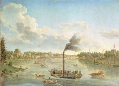 Palácio Grand Peterhof no Golfo da Finlândia, 1761 de Mikhail Ivanovich Makhaev