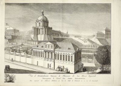 Vista do Palácio Grand Oranienbaum de Mikhail Ivanovich Makhaev