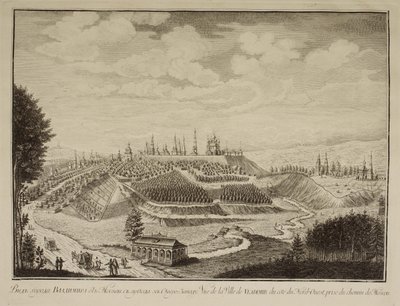 Vista da cidade de Vladimir, 1769 de Mikhail Ivanovich Makhaev