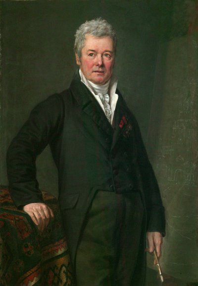 Retrato do artista Fyodor Alexeev 1753-1824, 1820 de Mikhail Ivanovich Terebenev