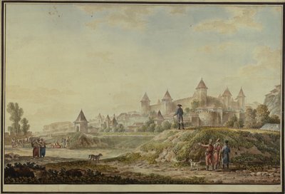 Vista da fortaleza de Bender, 1790 de Mikhail Matveevich Ivanov