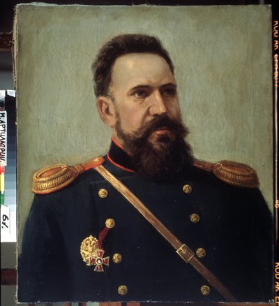 "Retrato do soldado e engenheiro Sergei Mosin (1849-1902), inventor da espingarda Mosin-Nagant (Mosin Nagant)". Pintura por Mikhail Gerets (1900-1942) 1941 Museu Central de Artilharia do Estado, São Petersburgo de Mikhail Petrovich Gerets