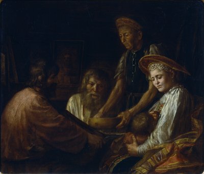 Refeição camponesa, 1774 de Mikhail Shibanov