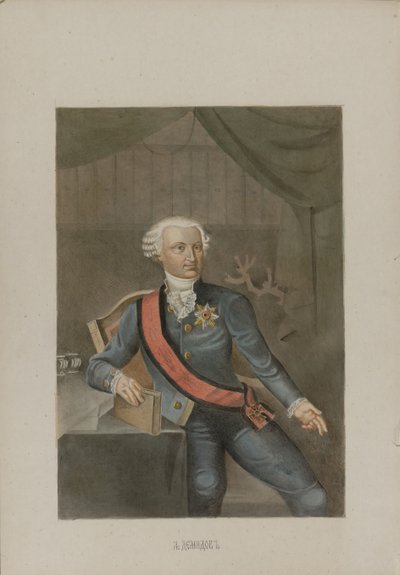 Alexander Grigorievich Demidov 1737-1803, 1862. de Mikhail Stepanovich Znamensky