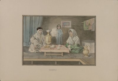 Mulheres tártaras, 1862. de Mikhail Stepanovich Znamensky