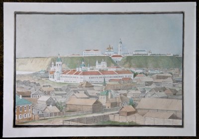 Vista de Tobolsk, década de 1850 de Mikhail Stepanovich Znamensky