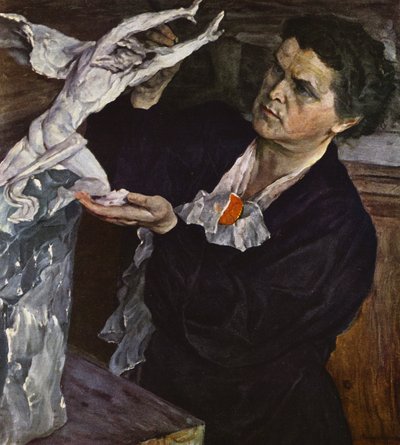 Retrato da escultora VI Mukhina de Mikhail Vasilievich Nesterov