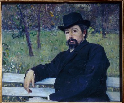 Retrato do Pintor Nikolai Alexandrovich Yaroshenko de Mikhail Vasilievich Nesterov