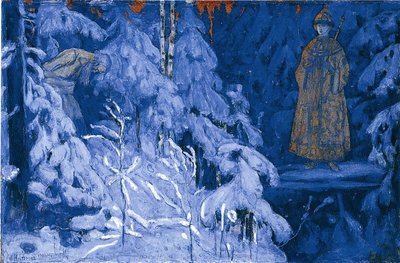 Ivan Susanin recebe uma visão de Mikhail Fyodorovich, 1906 de Mikhail Vasilievich Nesterov