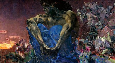 Demônio (sentado) de Mikhail Aleksandrovich Vrubel