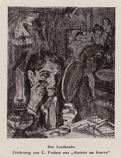 Rapaz de aluguer (litografia) de Miklós Vadász