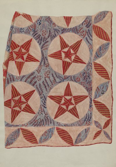 Colcha de apliques de Mildred E. Bent