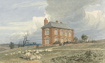Irmingland Hall, Norfolk (wc com tinta sobre grafite em papel tufado) de Miles Edmund Cotman