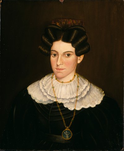 Mulher de vestido preto, ca. 1835-1840. de Milton W. Hopkins