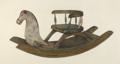 Cavalo de Balanço, c. 1940. de Mina Lowry