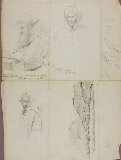 Estudos--Paisagem e Retrato de Miner Kilbourne Kellogg