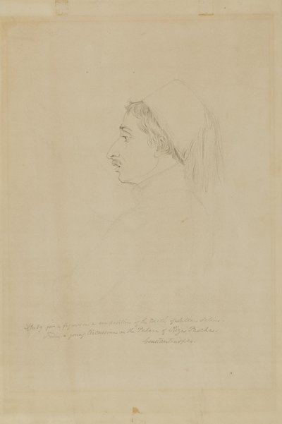 Estudo para uma figura numa composição sobre a morte do Sultão Selim de Miner Kilbourne Kellogg