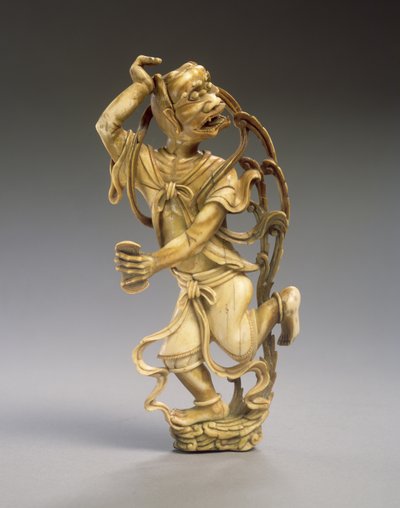 Uma figura de Kui xing (marfim esculpido) (ver também 272116) de Ming Dynasty Chinese School