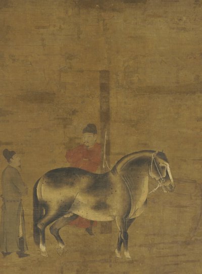 Avaliando um cavalo de Ming Dynasty Chinese School