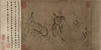Ninfa do rio Luo (tinta no papel) de Ming Dynasty Chinese School