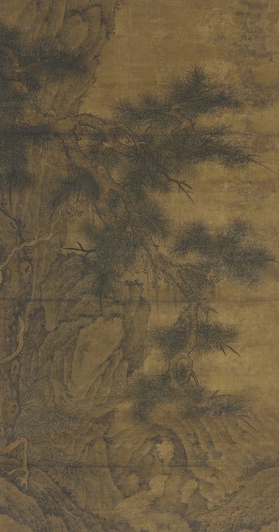 Pine e Brook de Ming Dynasty Chinese School