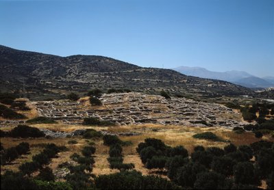 Arte minóica: site da antiga cidade de Gournia de Minoan